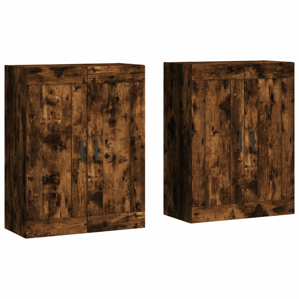 Armoires murales 2 pcs chêne fumé bois d'ingénierie - XIOS