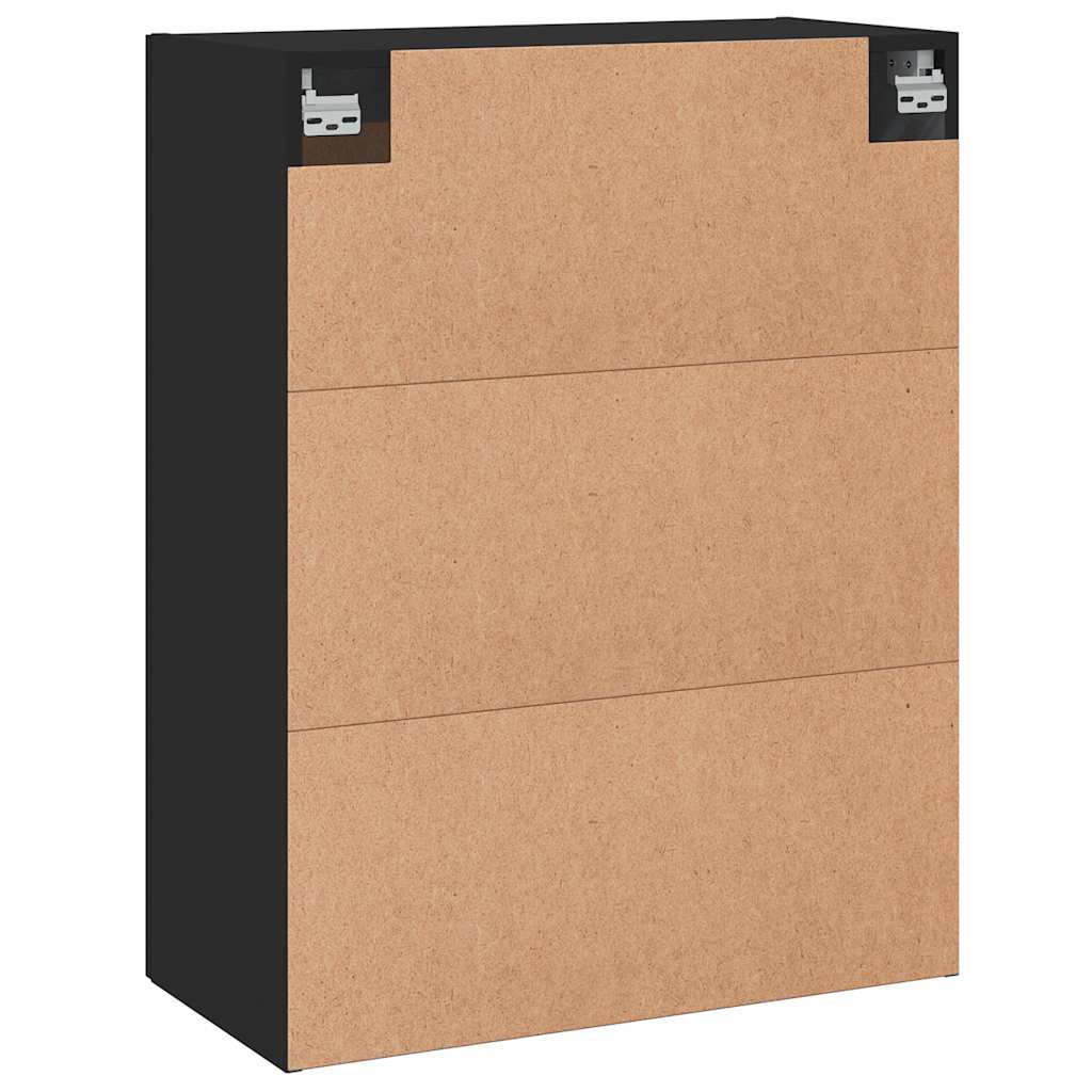 Armoires murales 2 pcs noir bois d'ingénierie - XIOS