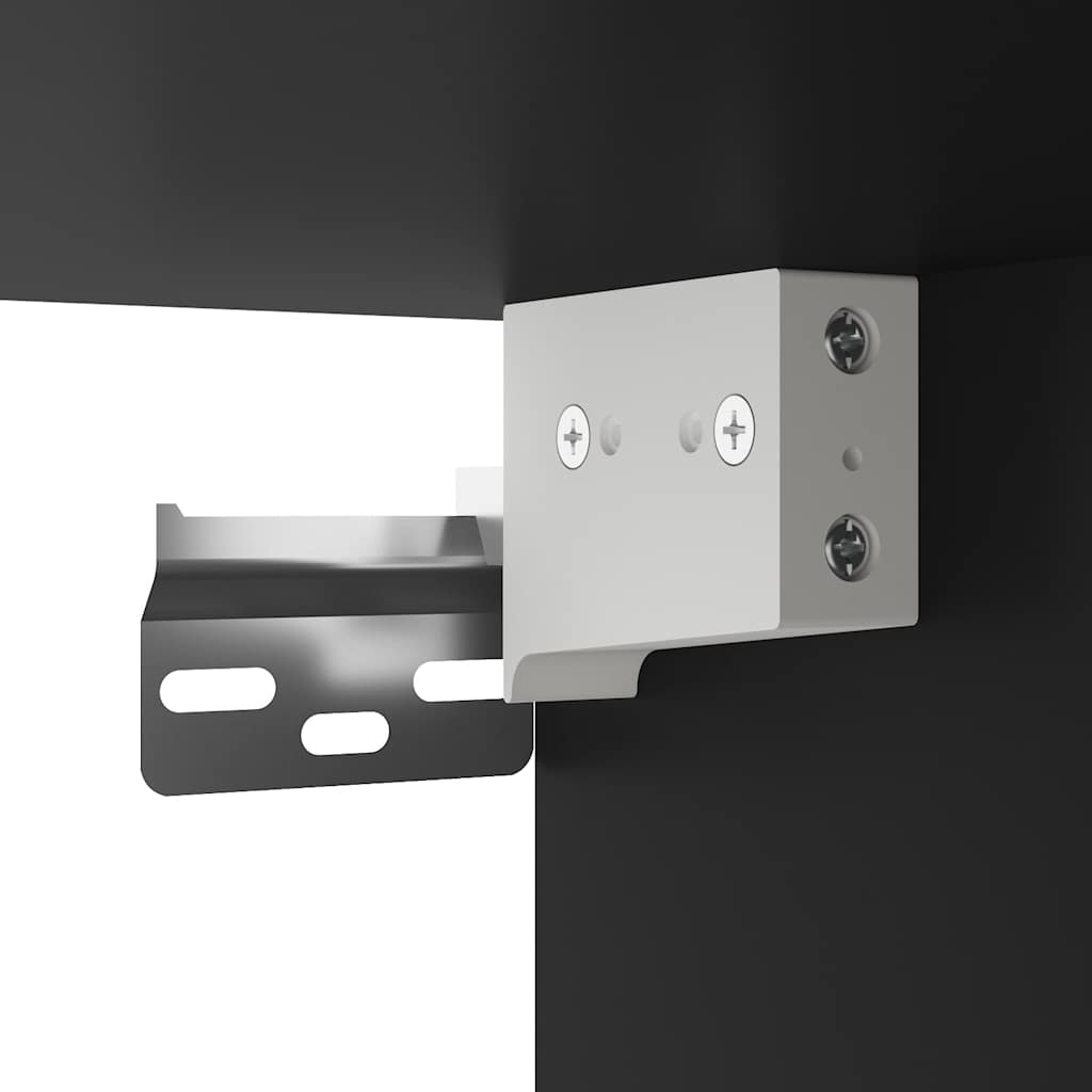 Armoires murales 2 pcs noir bois d'ingénierie - XIOS
