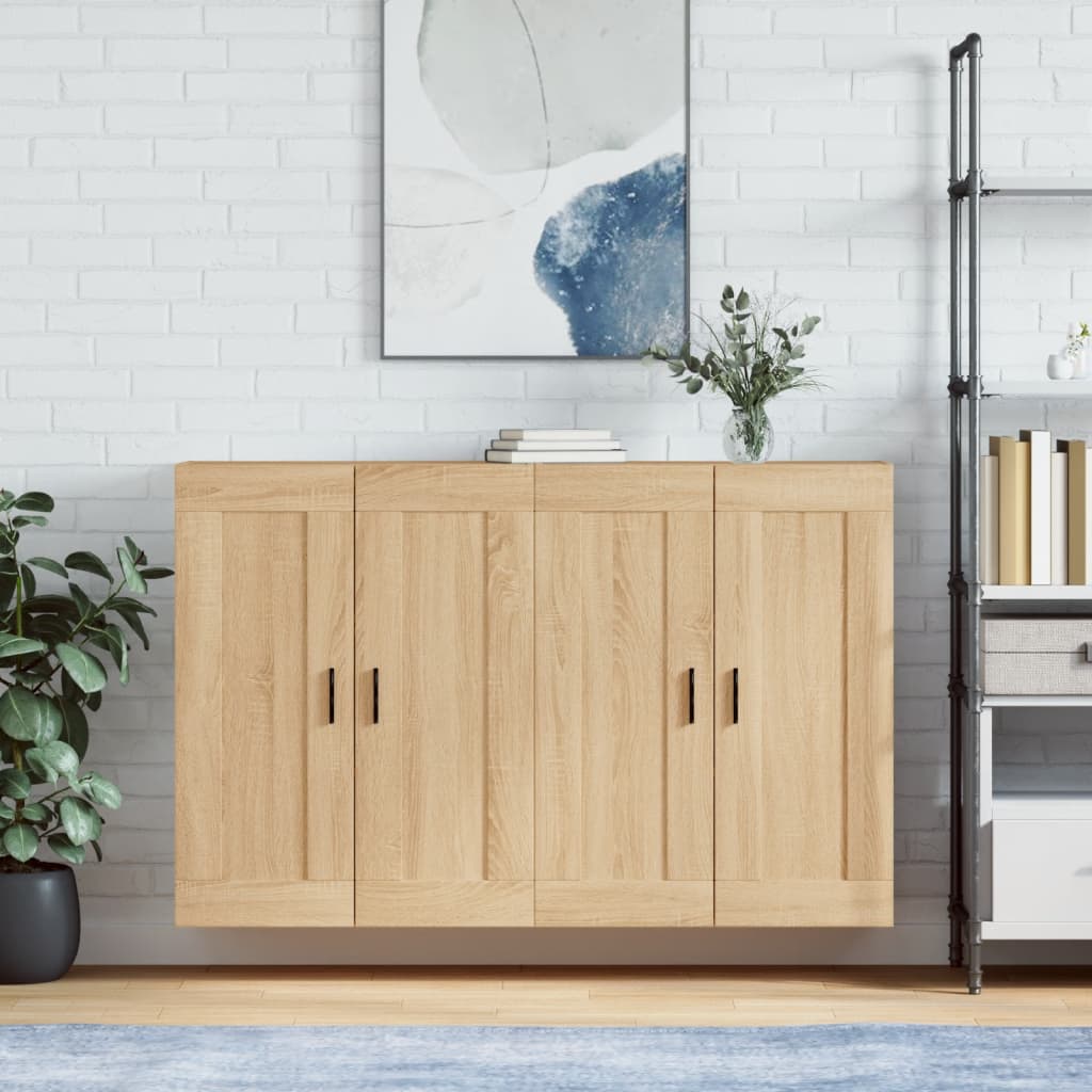 Armoires murales 2 pcs chêne sonoma bois d'ingénierie