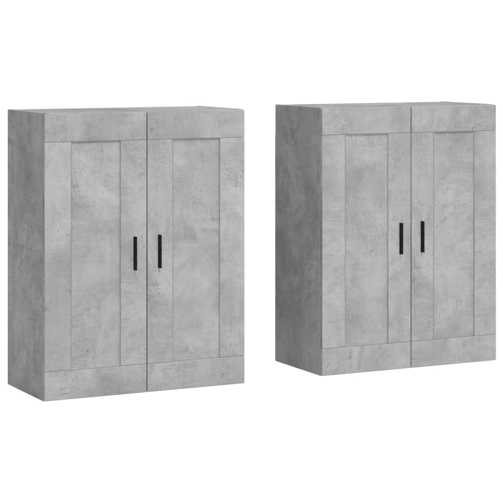 Armoires murales 2 pcs gris béton bois d'ingénierie - XIOS