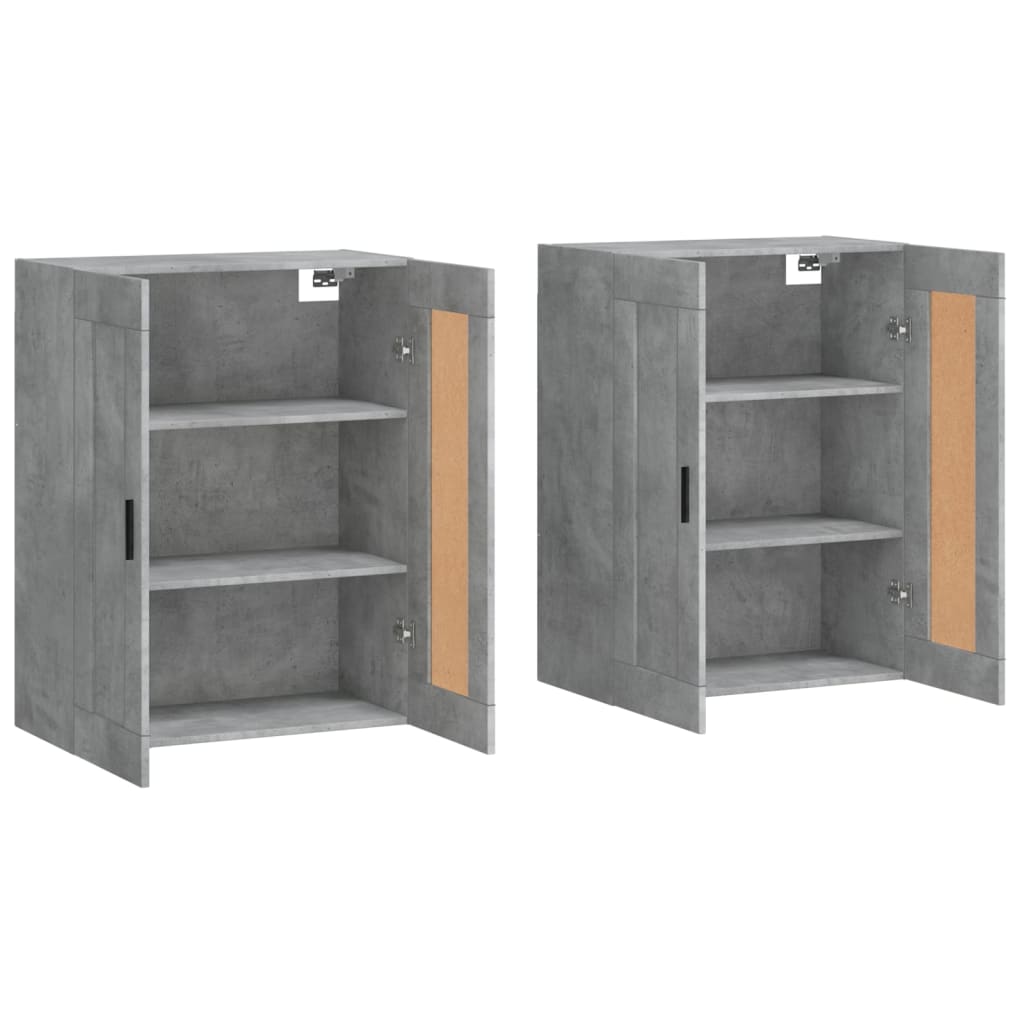 Armoires murales 2 pcs gris béton bois d'ingénierie - XIOS