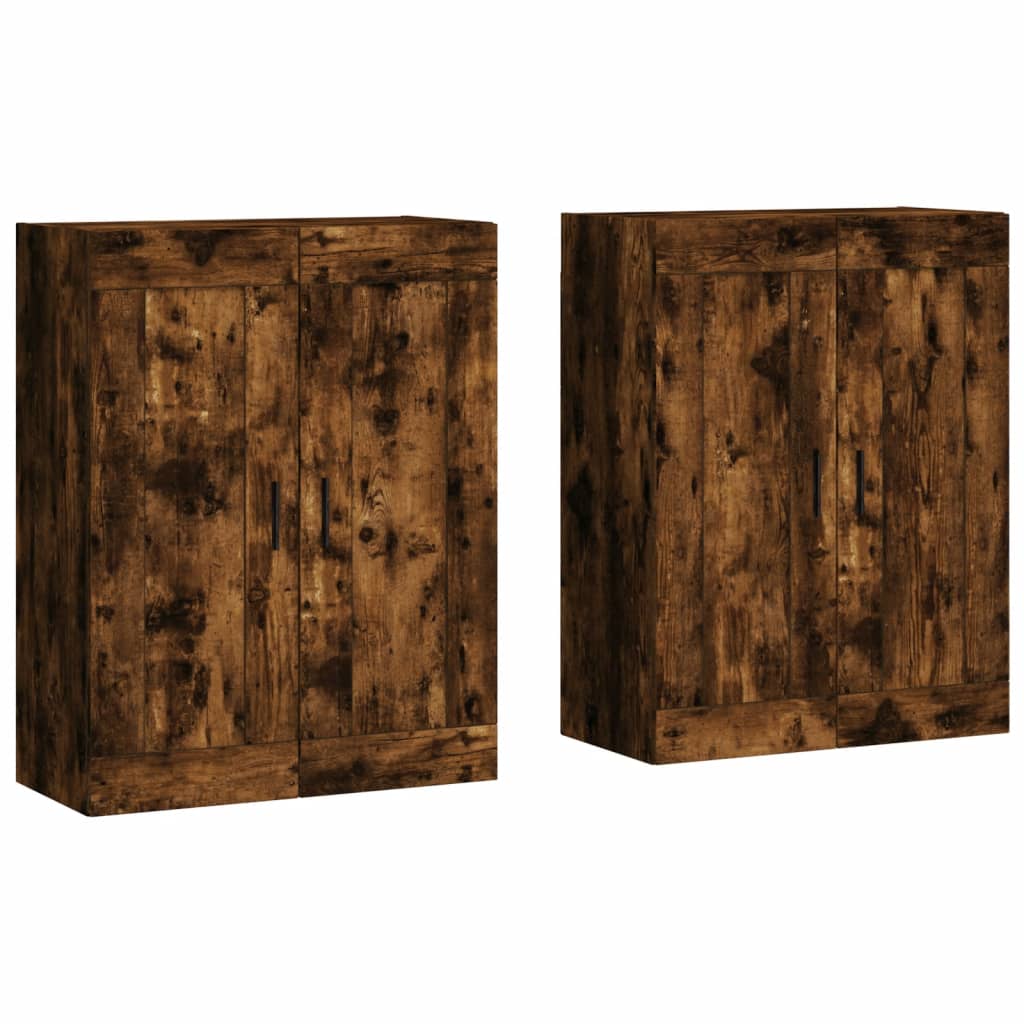 Armoires murales 2 pcs chêne fumé bois d'ingénierie - XIOS