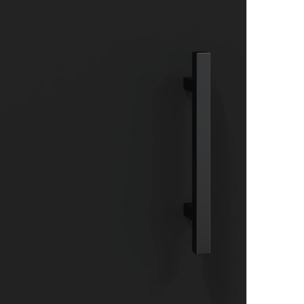 Armoires murales 2 pcs noir bois d'ingénierie - XIOS