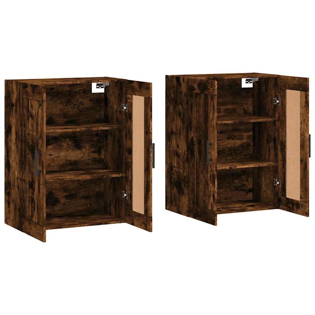 Armoires murales 2 pcs chêne fumé bois d'ingénierie - XIOS
