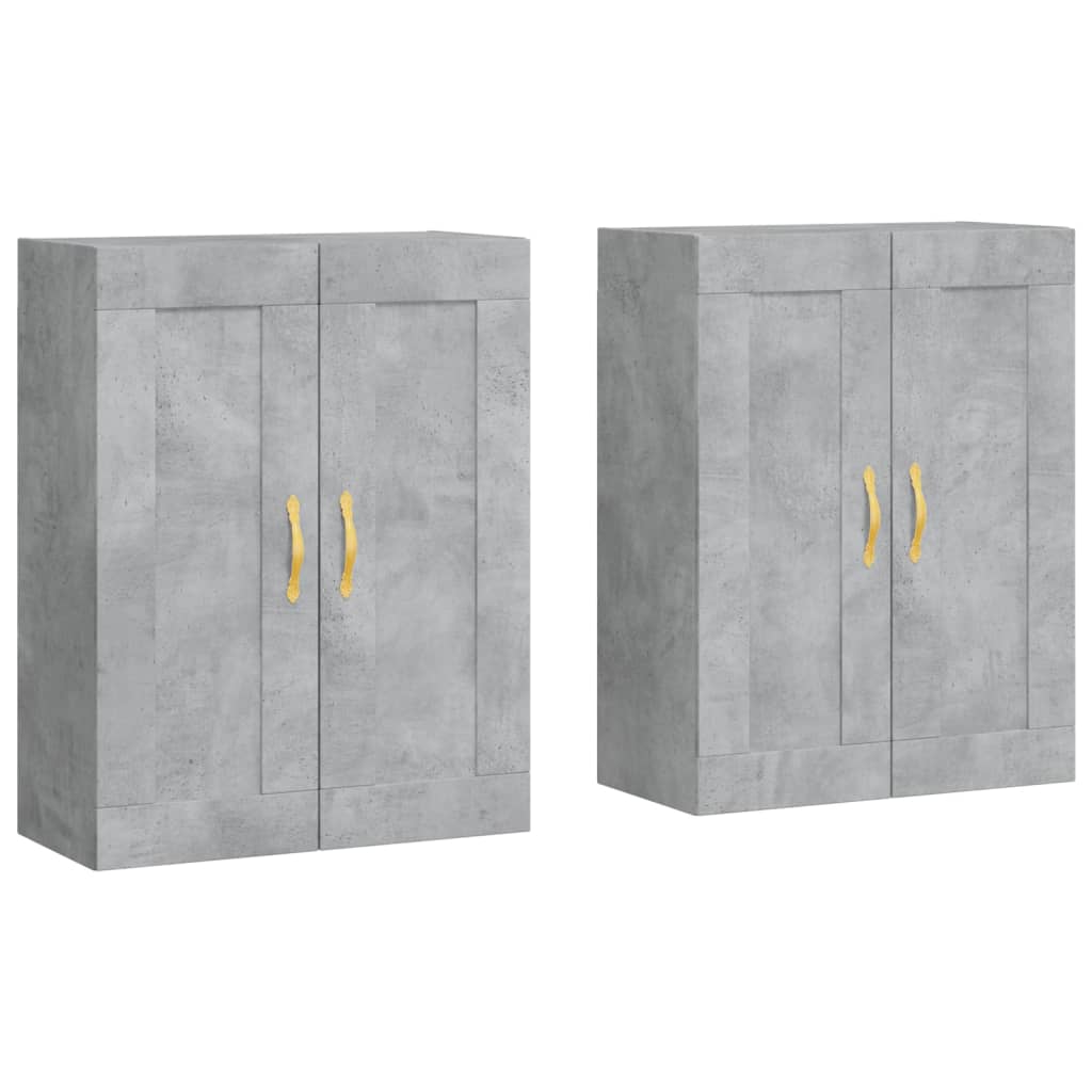 Armoires murales 2 pcs gris béton bois d'ingénierie - XIOS