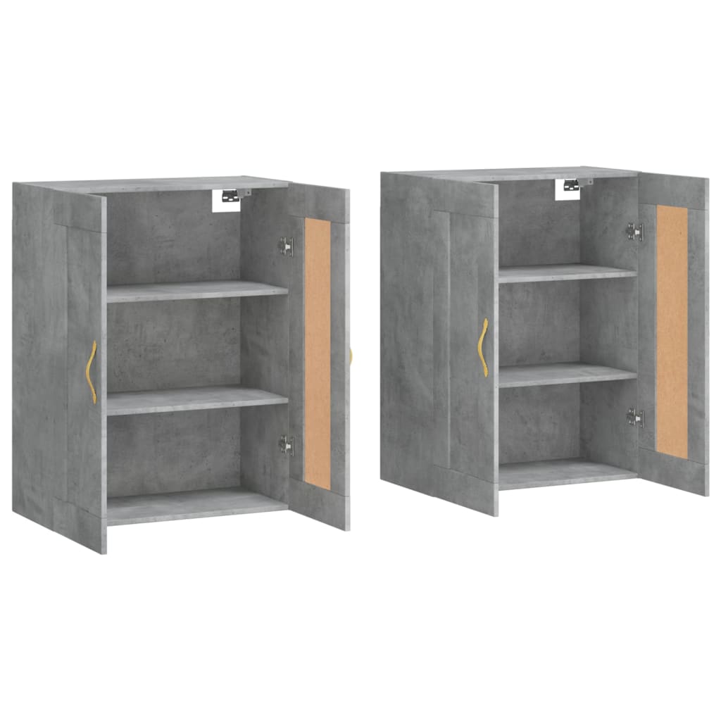 Armoires murales 2 pcs gris béton bois d'ingénierie - XIOS