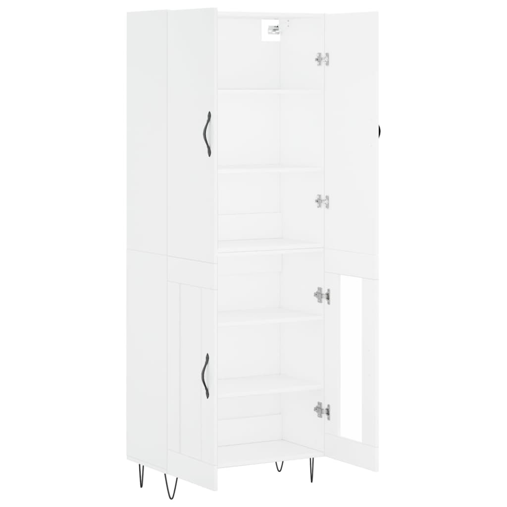 Buffet haut Blanc 69,5x34x180 cm Bois d'ingénierie - XIOS