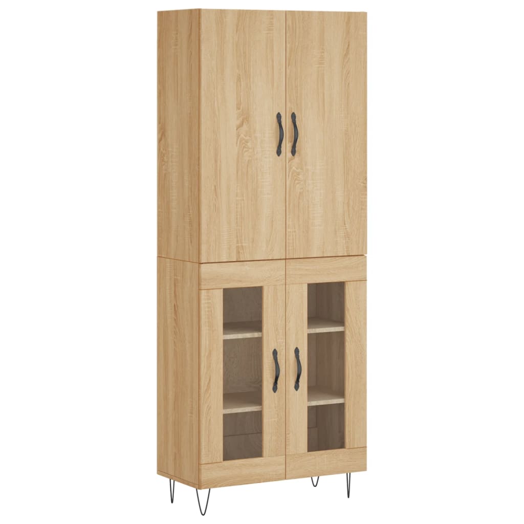 Buffet haut Chêne sonoma 69,5x34x180 cm Bois d'ingénierie - XIOS
