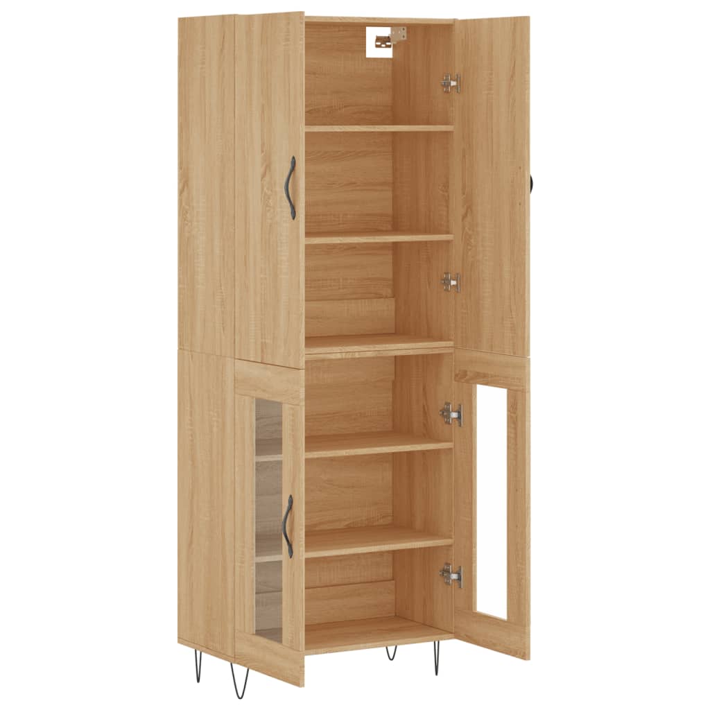 Buffet haut Chêne sonoma 69,5x34x180 cm Bois d'ingénierie - XIOS