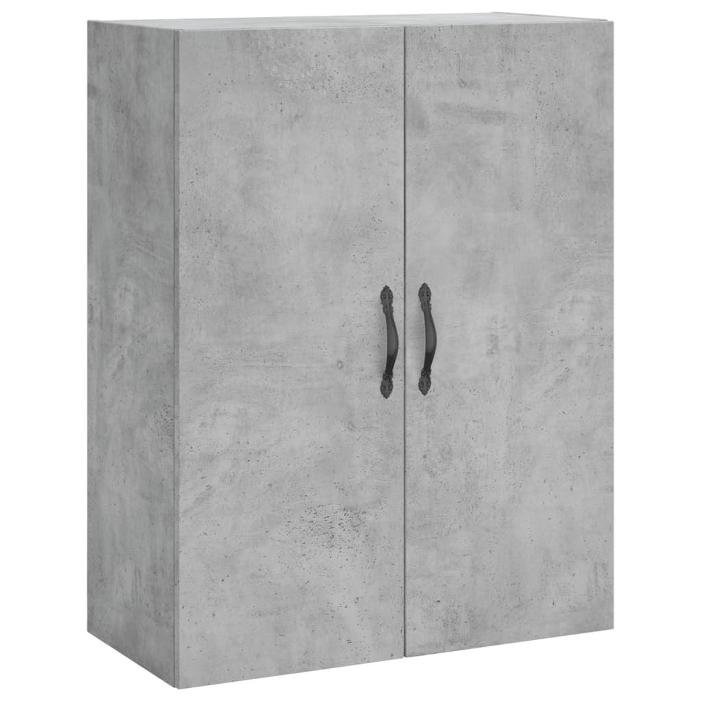 Buffet haut Gris béton 69,5x34x180 cm Bois d'ingénierie - XIOS