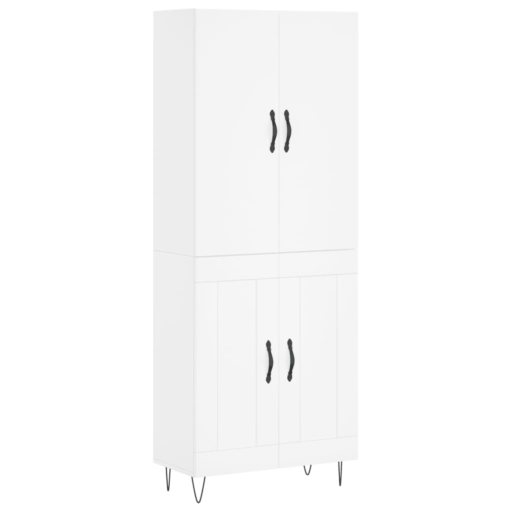 Buffet haut Blanc 69,5x34x180 cm Bois d'ingénierie - XIOS