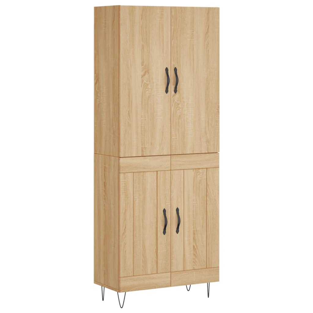 Buffet haut Chêne sonoma 69,5x34x180 cm Bois d'ingénierie