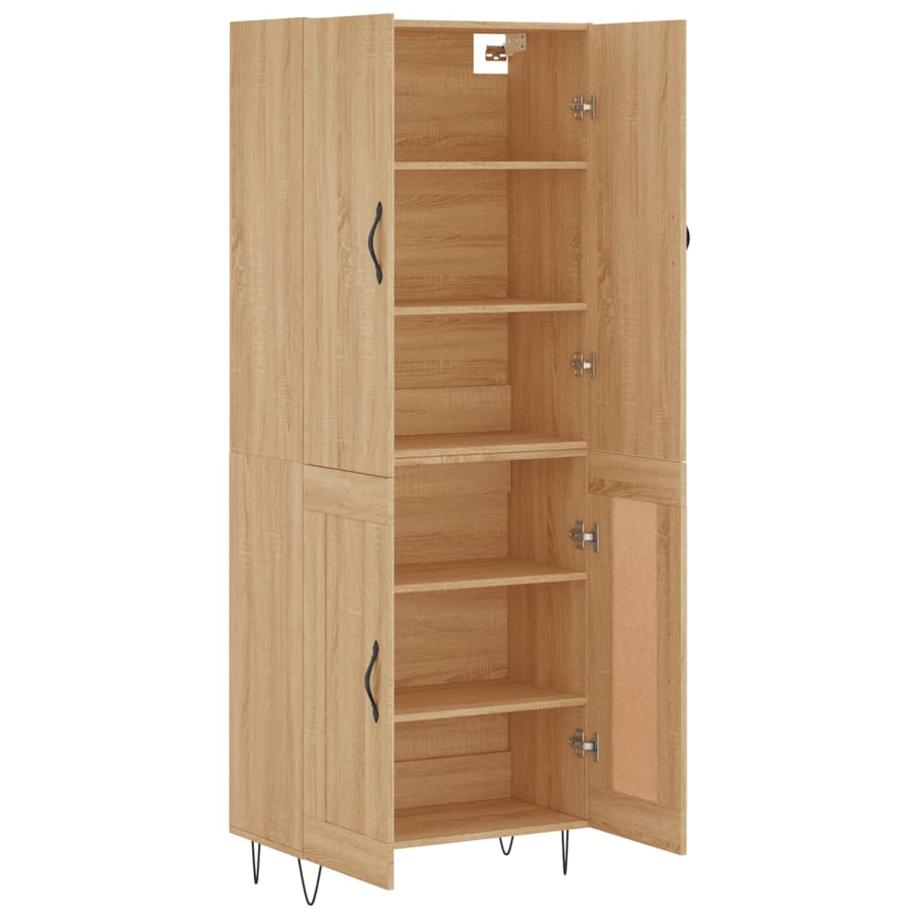 Buffet haut Chêne sonoma 69,5x34x180 cm Bois d'ingénierie - XIOS