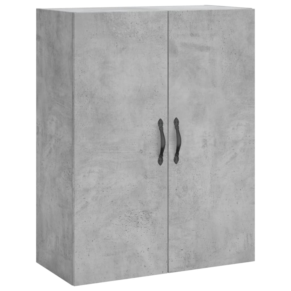 Buffet haut Gris béton 69,5x34x180 cm Bois d'ingénierie - XIOS