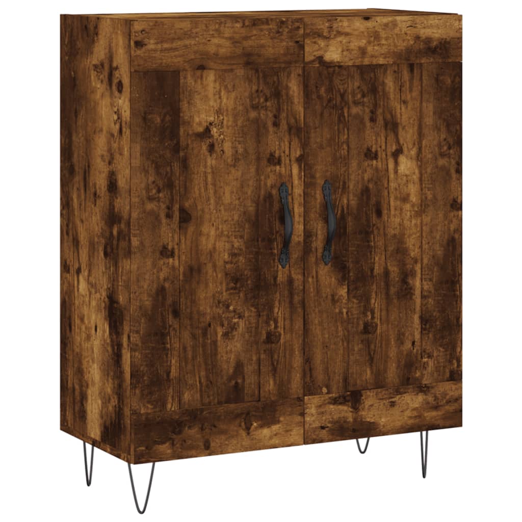 Buffet haut Chêne fumé 69,5x34x180 cm Bois d'ingénierie - XIOS