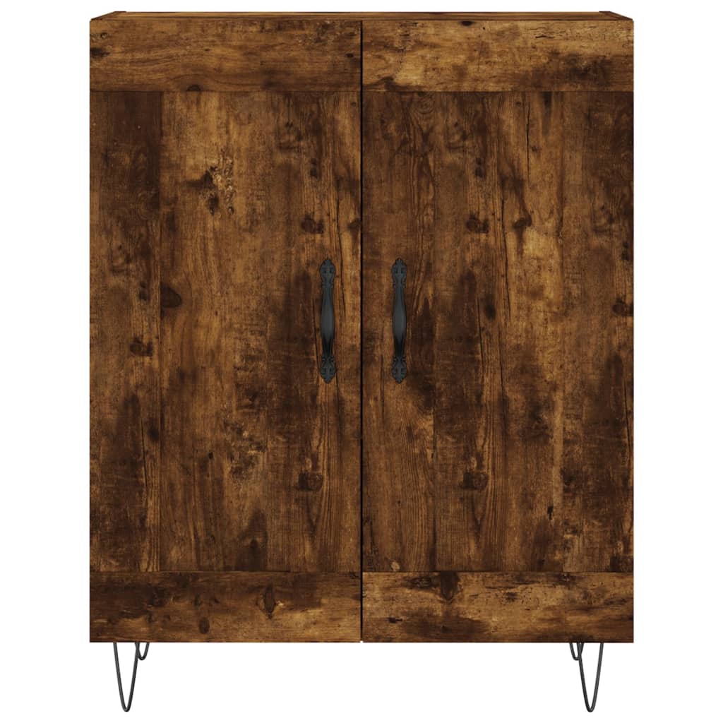 Buffet haut Chêne fumé 69,5x34x180 cm Bois d'ingénierie - XIOS