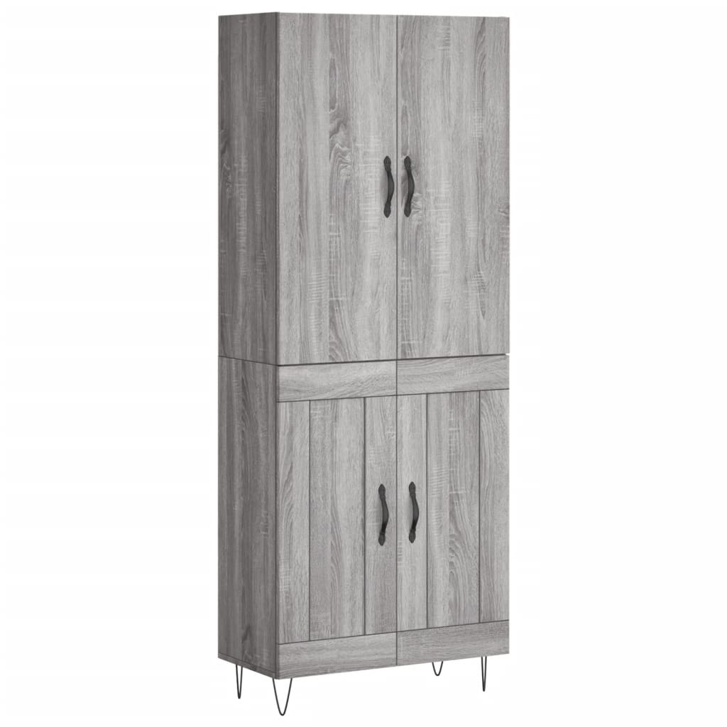 Buffet haut Sonoma gris 69,5x34x180 cm Bois d'ingénierie - XIOS