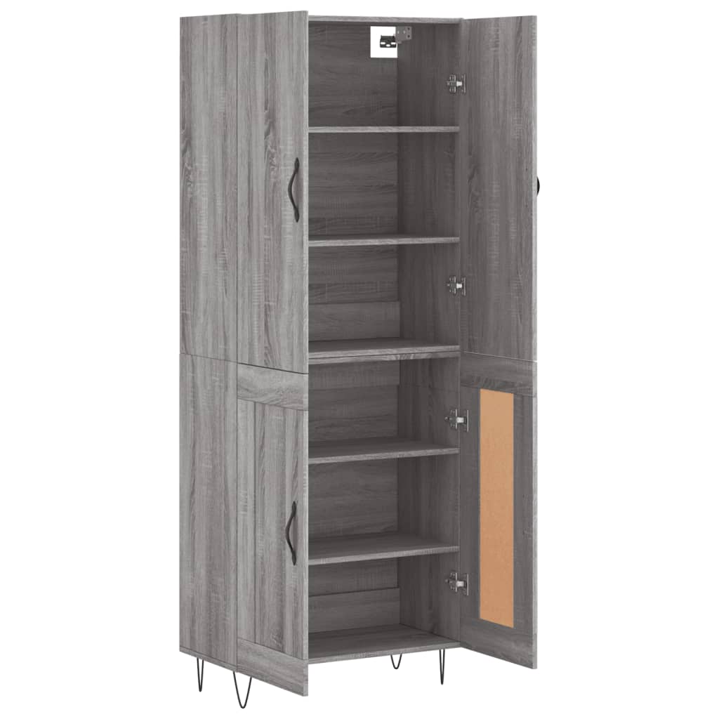Buffet haut Sonoma gris 69,5x34x180 cm Bois d'ingénierie - XIOS