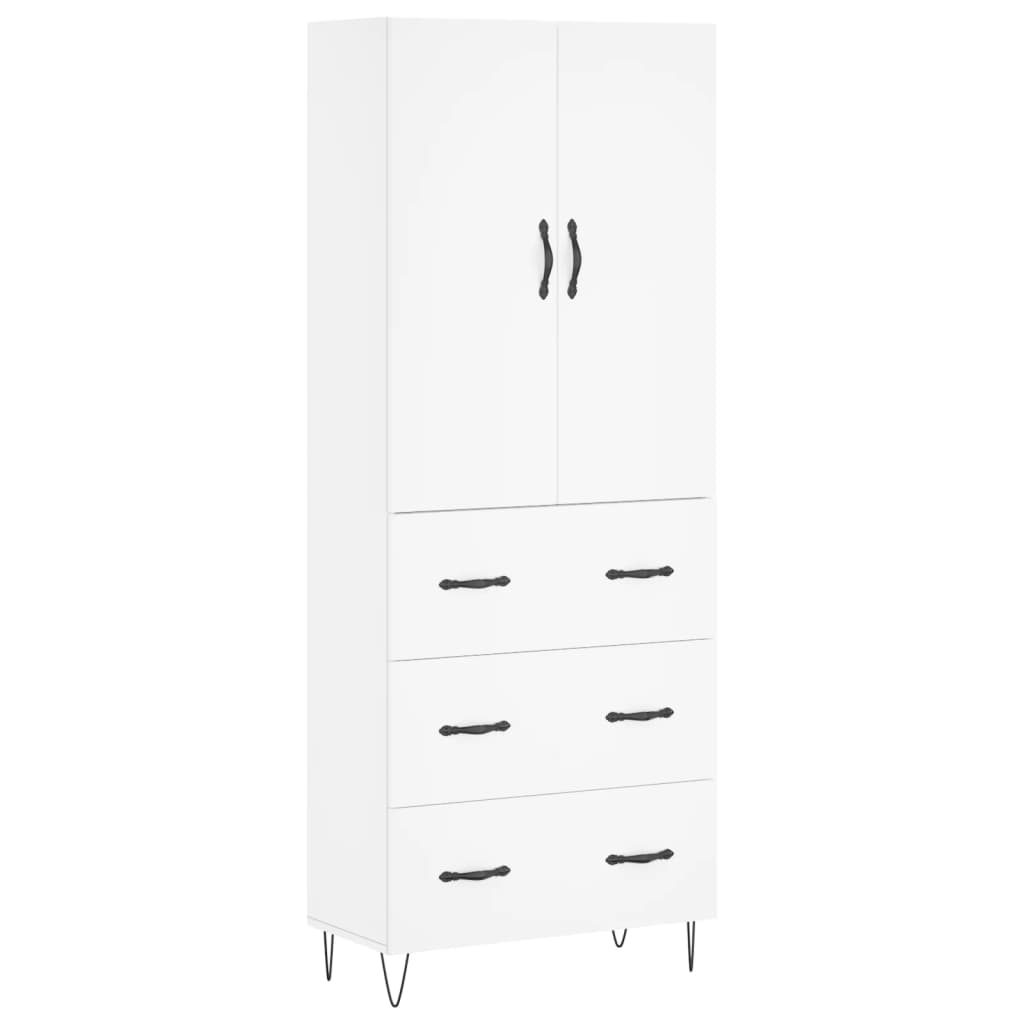 Buffet haut Blanc 69,5x34x180 cm Bois d'ingénierie - XIOS