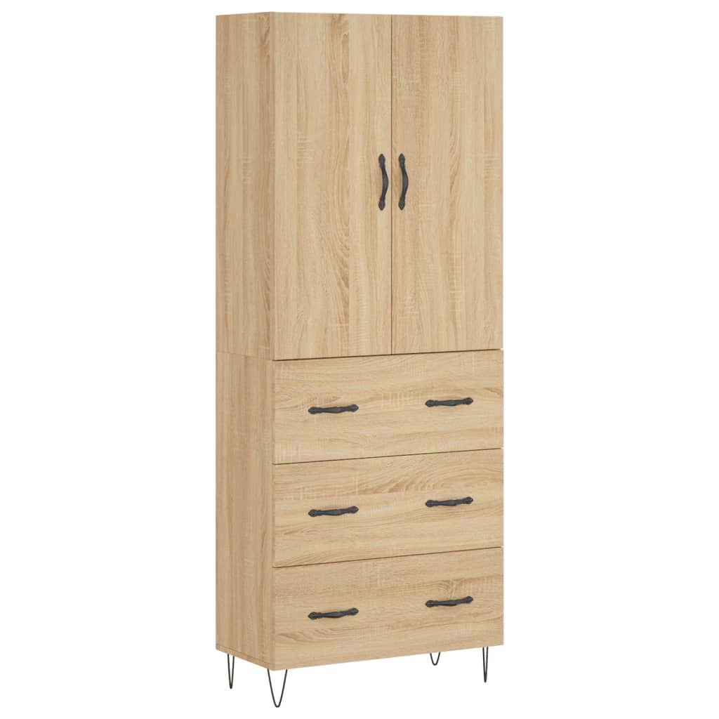 Buffet haut Chêne sonoma 69,5x34x180 cm Bois d'ingénierie - XIOS