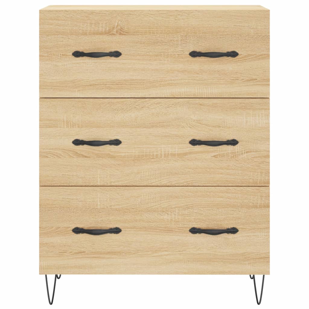 Buffet haut Chêne sonoma 69,5x34x180 cm Bois d'ingénierie