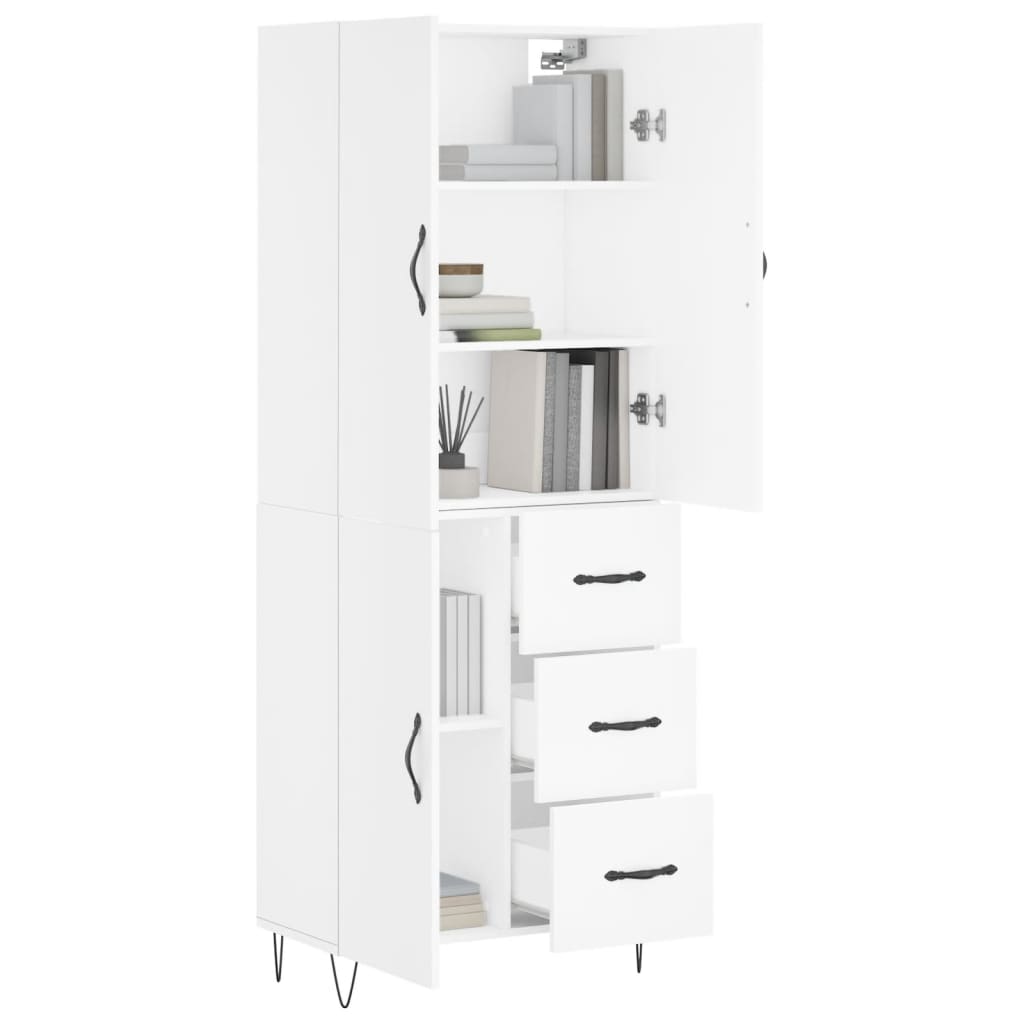 Buffet haut Blanc 69,5x34x180 cm Bois d'ingénierie - XIOS