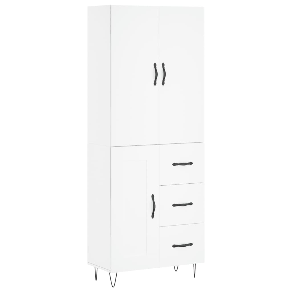 Buffet haut Blanc 69,5x34x180 cm Bois d'ingénierie - XIOS
