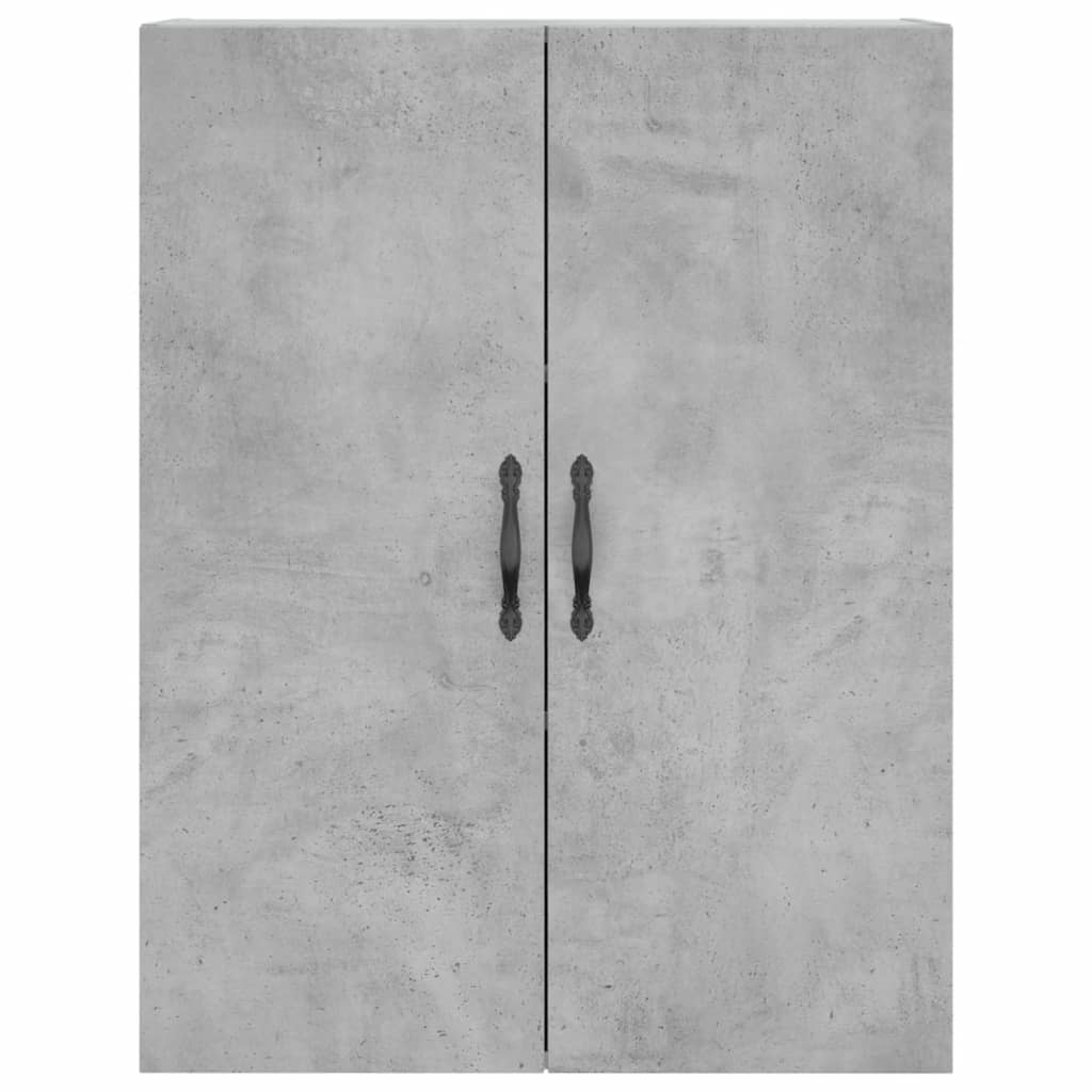 Buffet haut Gris béton 69,5x34x180 cm Bois d'ingénierie - XIOS