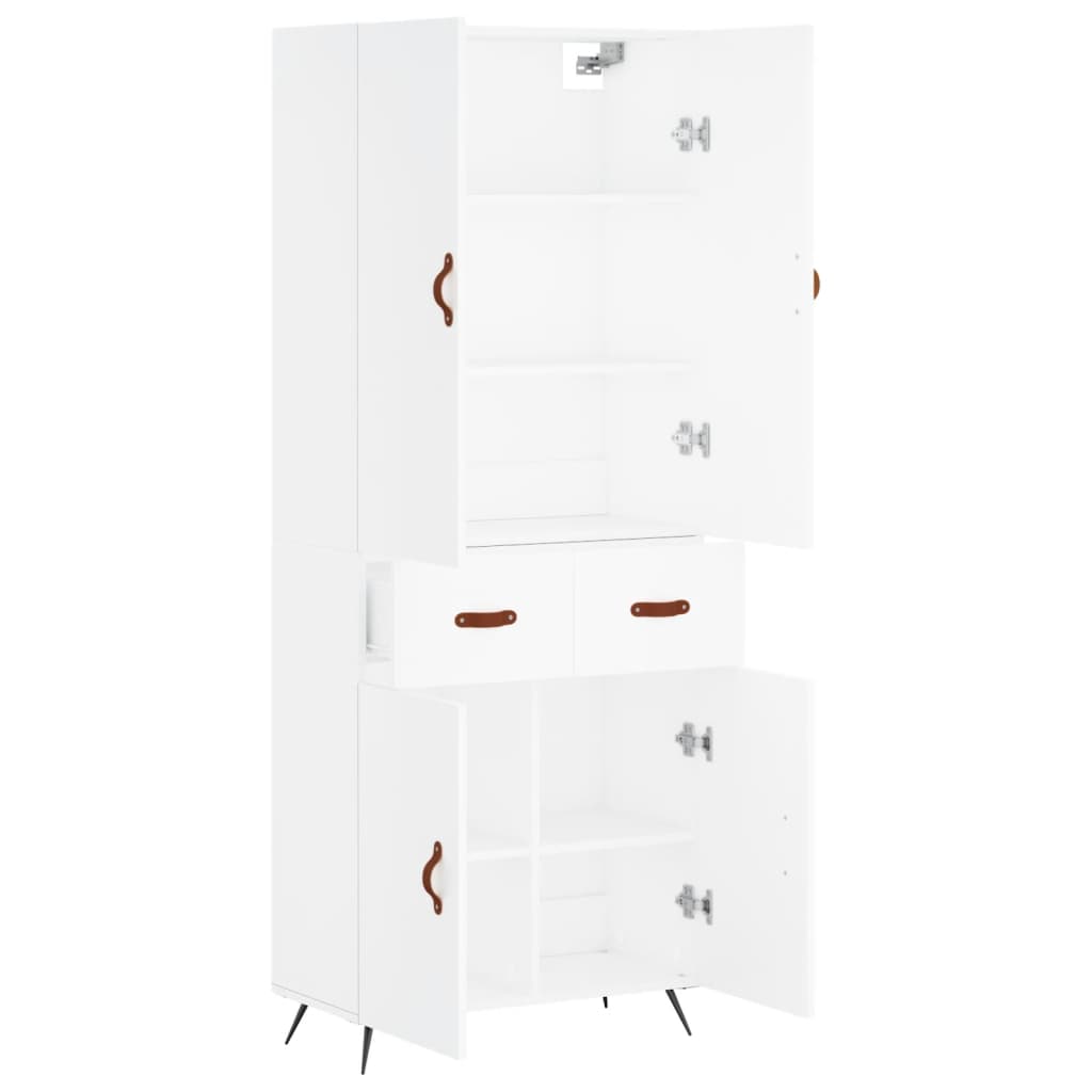 Buffet haut Blanc 69,5x34x180 cm Bois d'ingénierie - XIOS