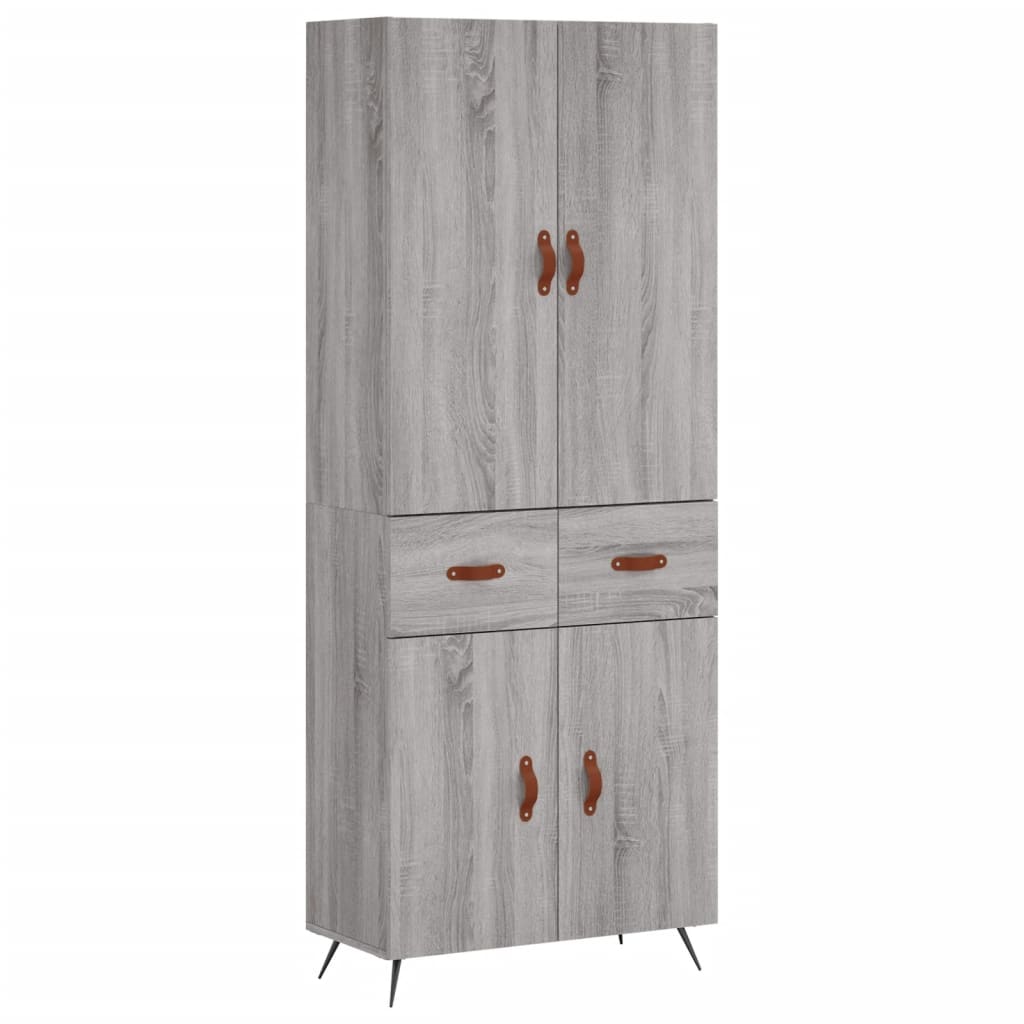 Buffet haut Sonoma gris 69,5x34x180 cm Bois d'ingénierie - XIOS