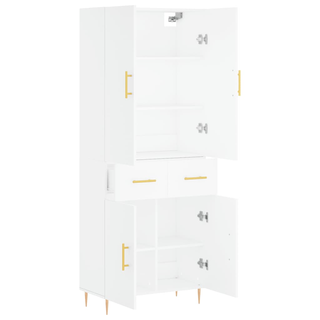 Buffet haut Blanc 69,5x34x180 cm Bois d'ingénierie - XIOS