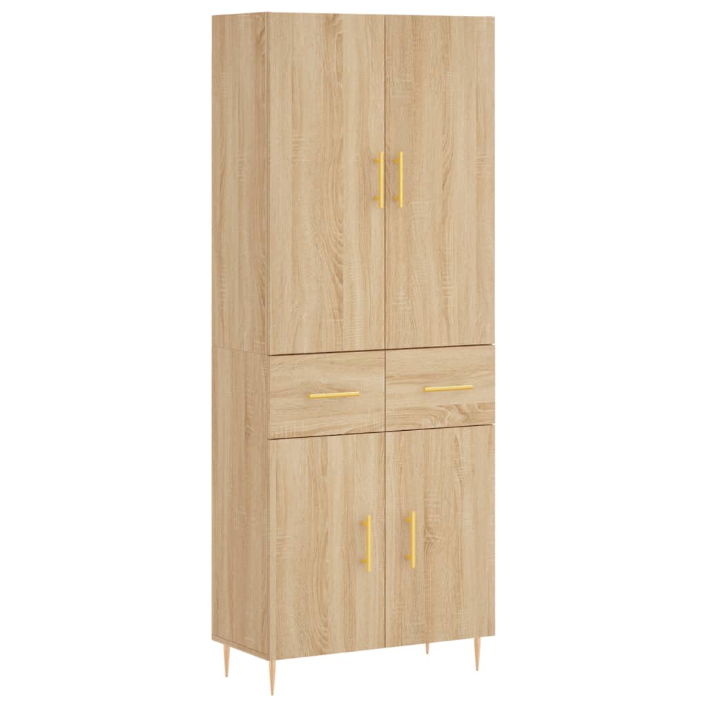 Buffet haut Chêne sonoma 69,5x34x180 cm Bois d'ingénierie - XIOS