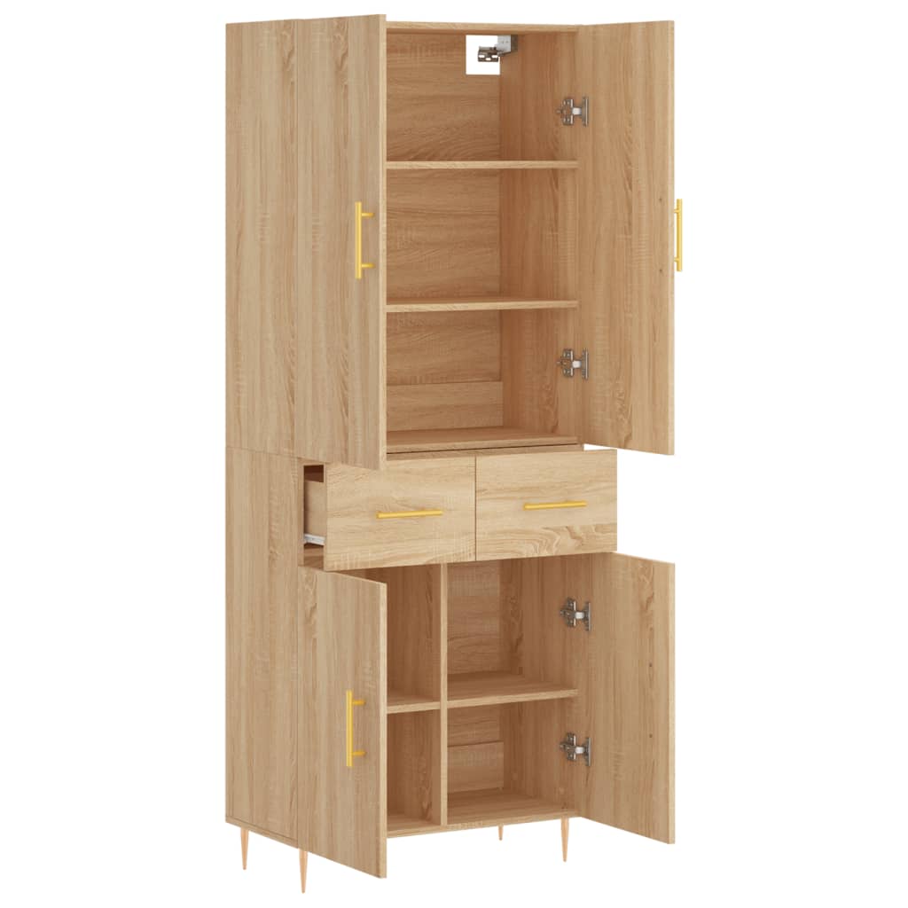 Buffet haut Chêne sonoma 69,5x34x180 cm Bois d'ingénierie - XIOS