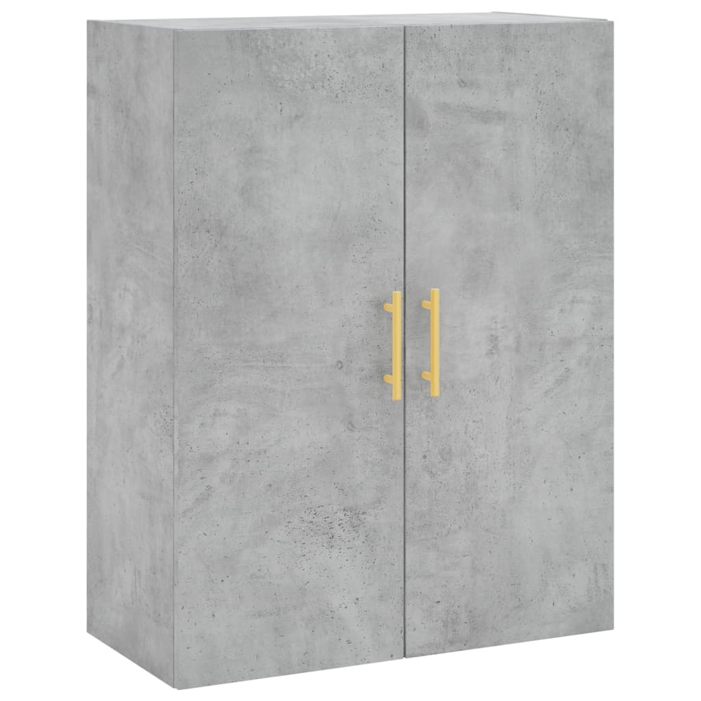 Buffet haut Gris béton 69,5x34x180 cm Bois d'ingénierie - XIOS