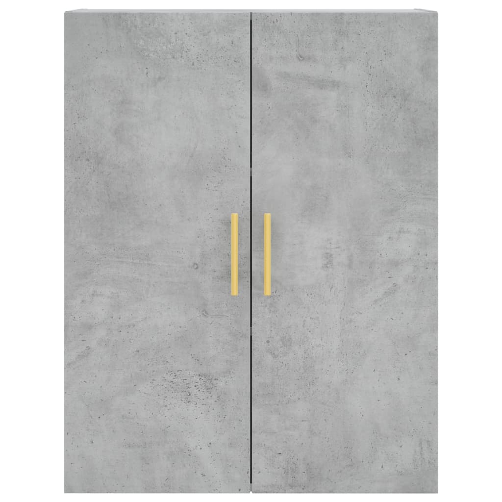 Buffet haut Gris béton 69,5x34x180 cm Bois d'ingénierie - XIOS