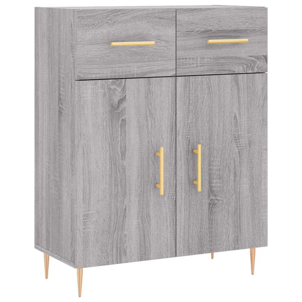 Buffet haut Sonoma gris 69,5x34x180 cm Bois d'ingénierie - XIOS