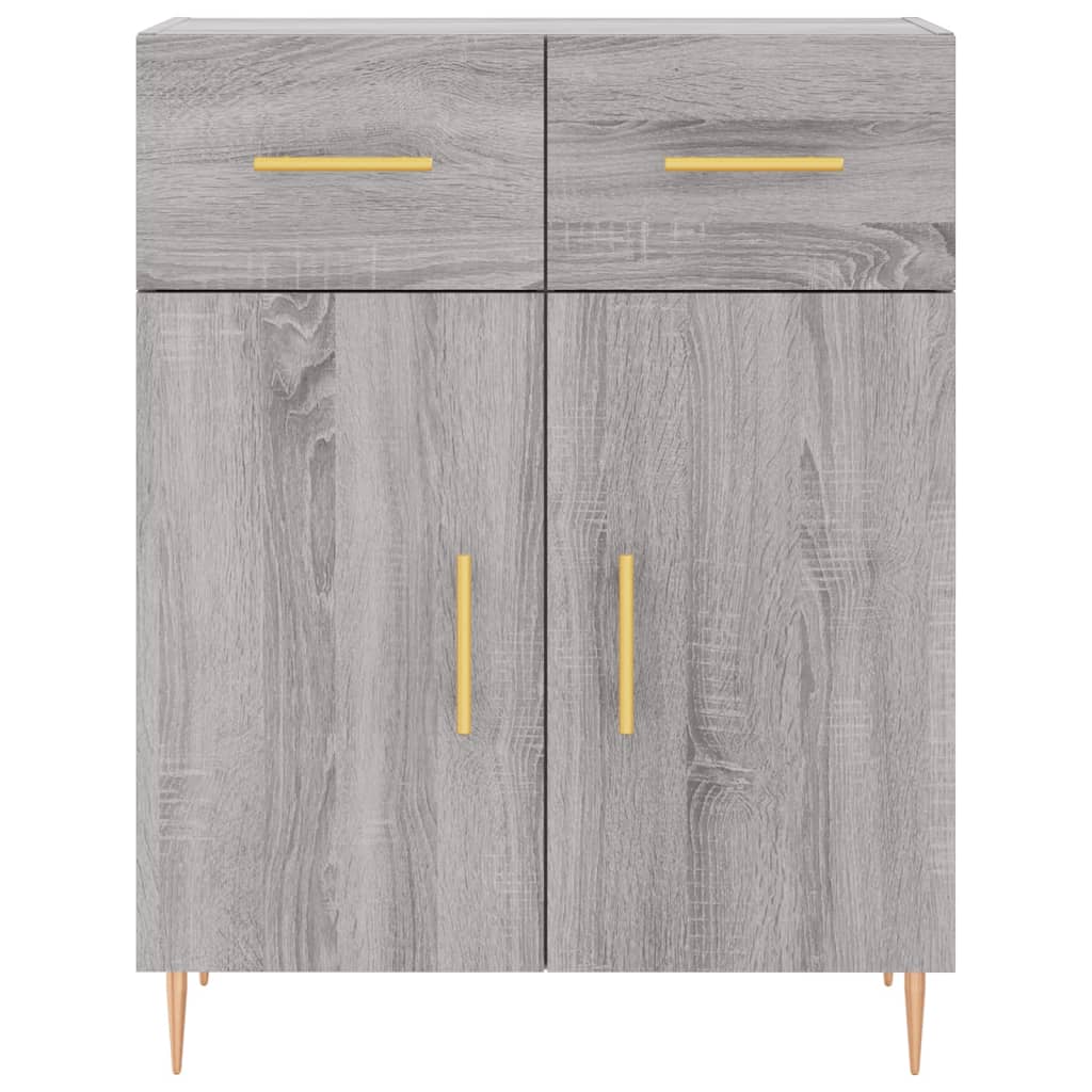 Buffet haut Sonoma gris 69,5x34x180 cm Bois d'ingénierie - XIOS