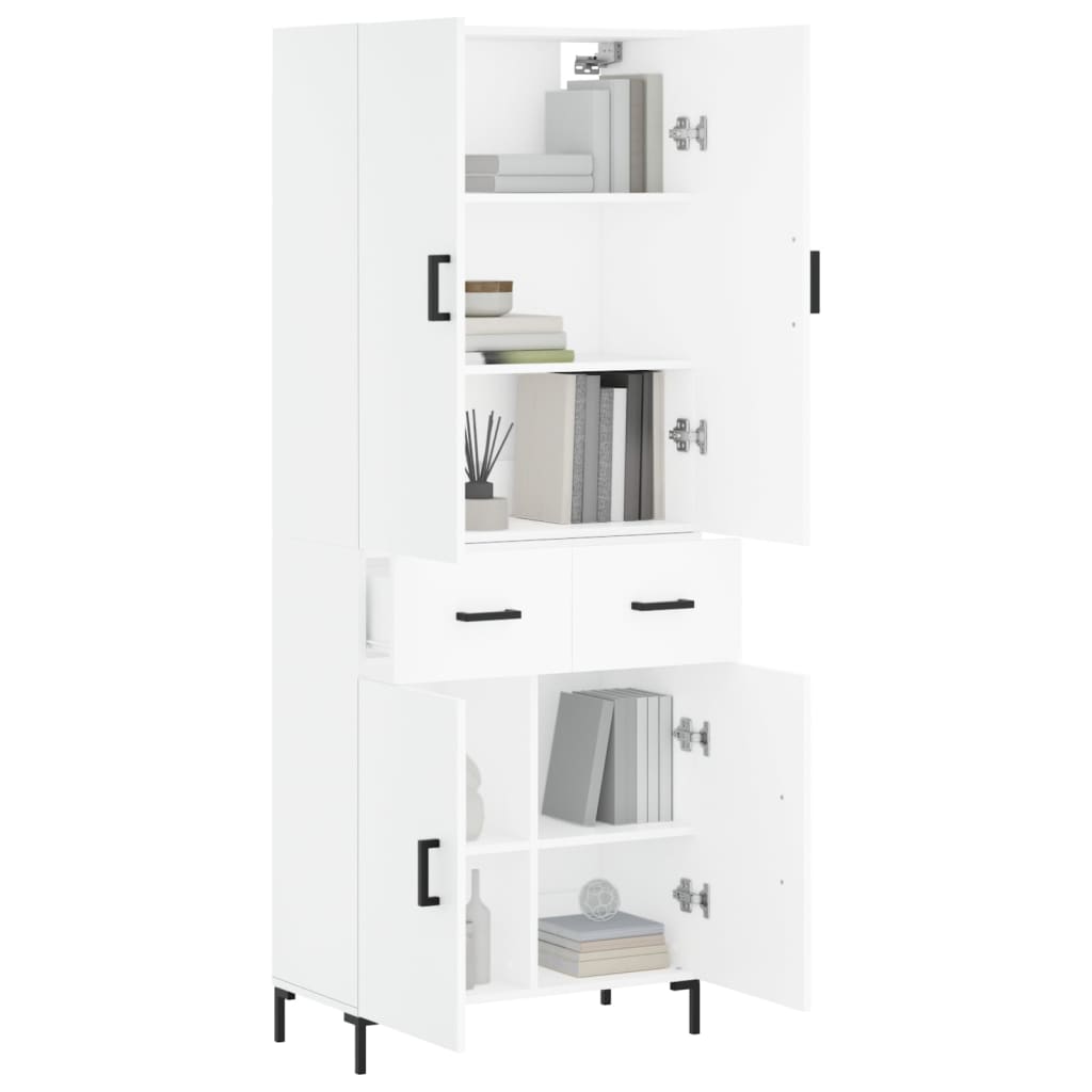Buffet haut Blanc 69,5x34x180 cm Bois d'ingénierie - XIOS