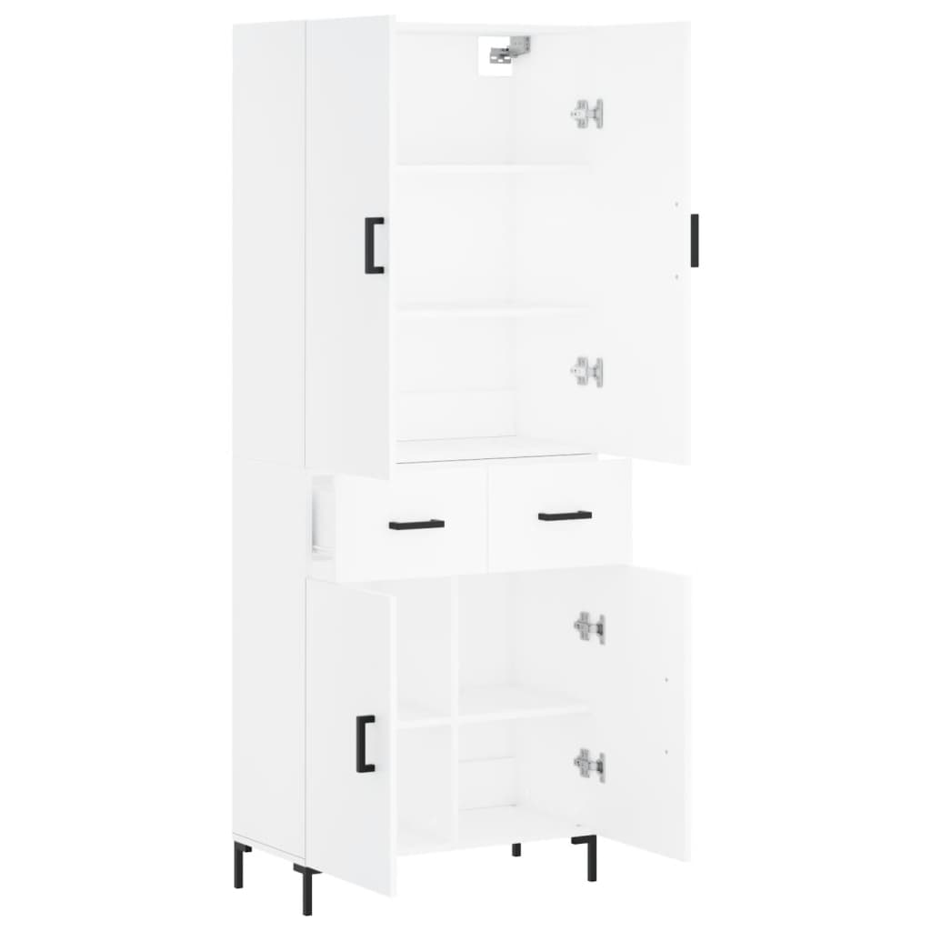 Buffet haut Blanc 69,5x34x180 cm Bois d'ingénierie - XIOS
