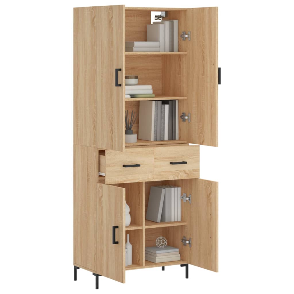 Buffet haut Chêne sonoma 69,5x34x180 cm Bois d'ingénierie - XIOS