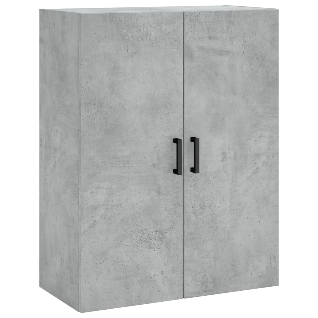 Buffet haut Gris béton 69,5x34x180 cm Bois d'ingénierie - XIOS