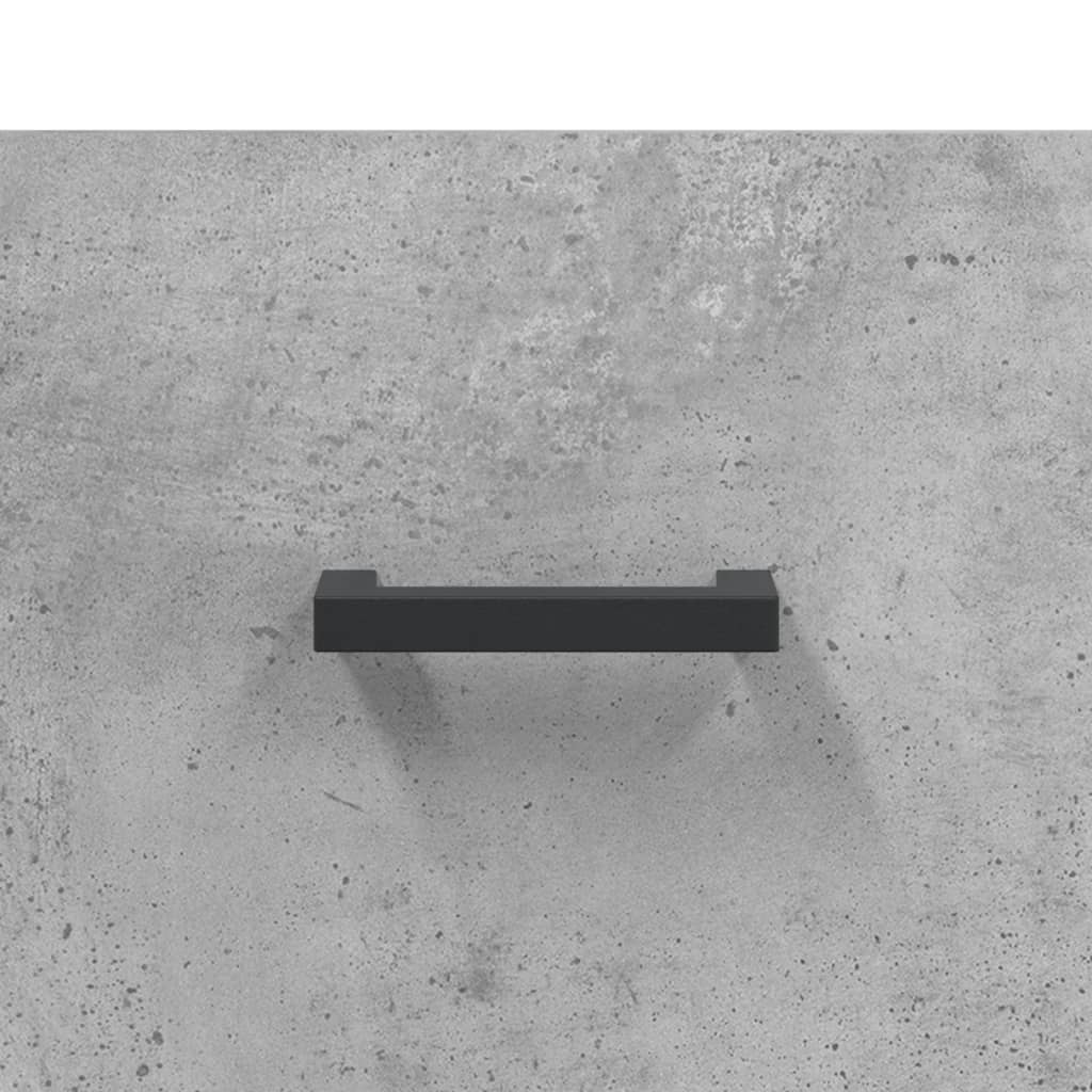 Buffet haut Gris béton 69,5x34x180 cm Bois d'ingénierie - XIOS