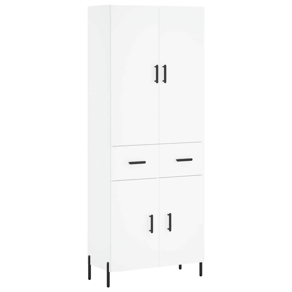 Buffet haut Blanc 69,5x34x180 cm Bois d'ingénierie - XIOS