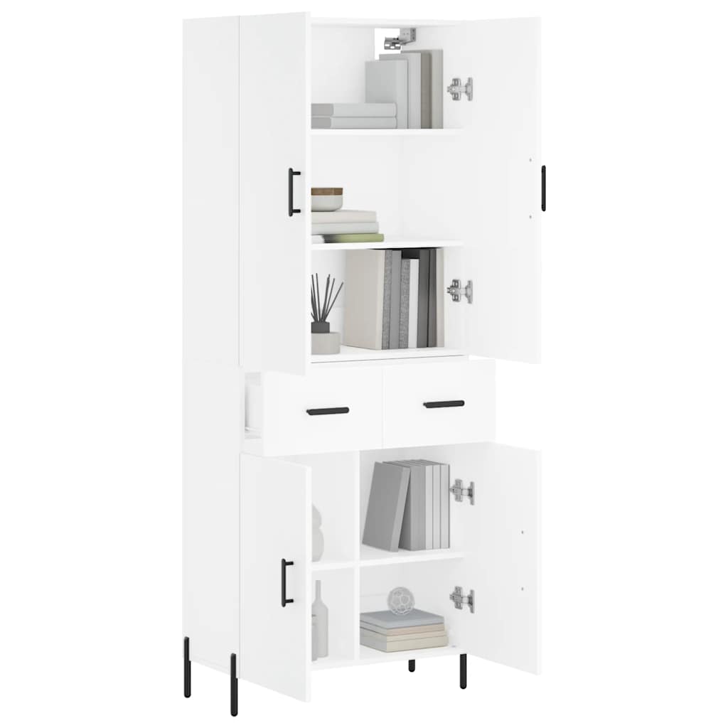 Buffet haut Blanc 69,5x34x180 cm Bois d'ingénierie - XIOS