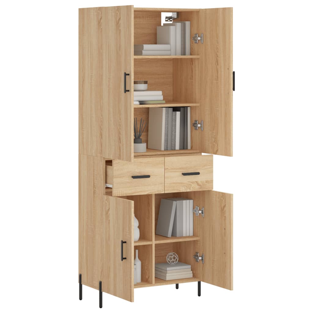 Buffet haut Chêne sonoma 69,5x34x180 cm Bois d'ingénierie - XIOS