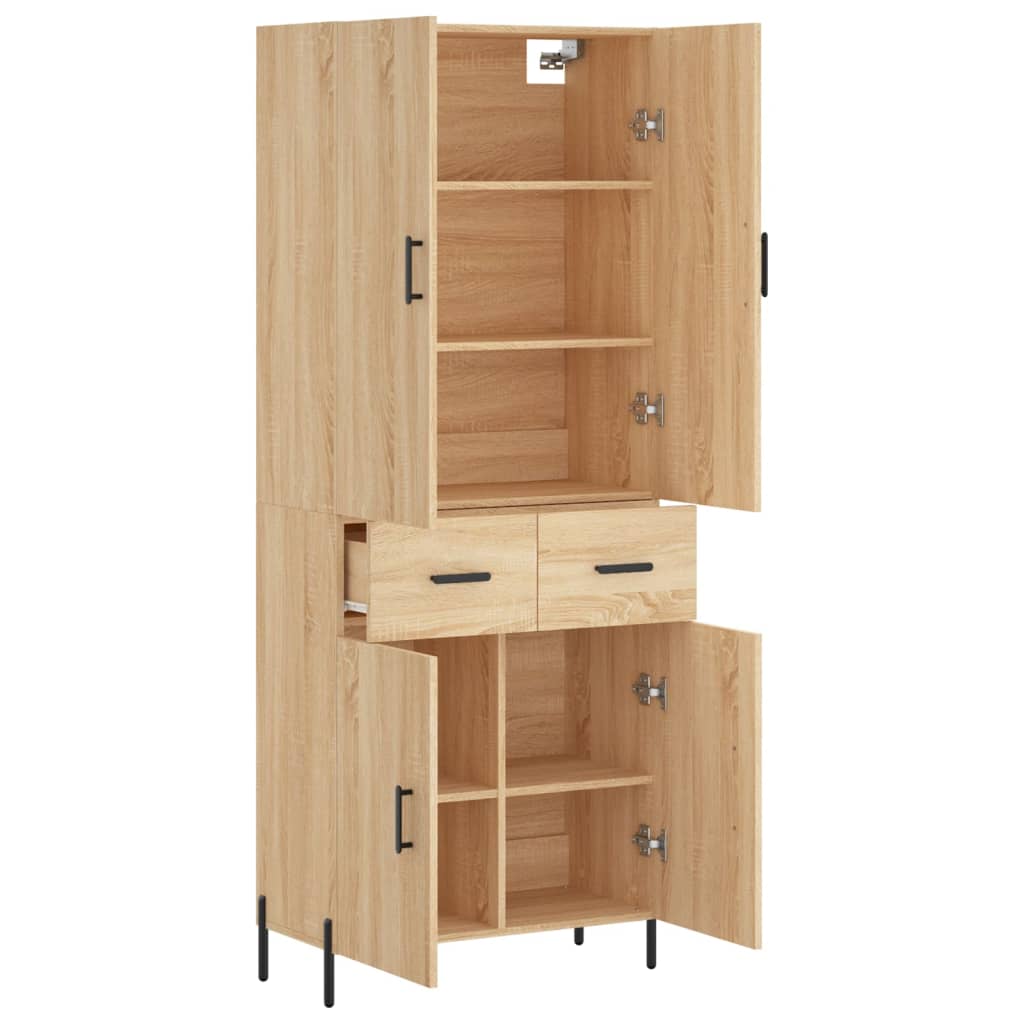 Buffet haut Chêne sonoma 69,5x34x180 cm Bois d'ingénierie - XIOS