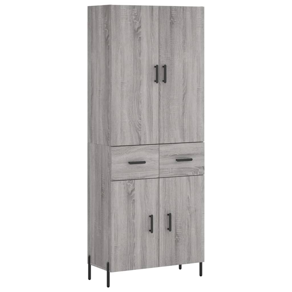 Buffet haut Sonoma gris 69,5x34x180 cm Bois d'ingénierie - XIOS