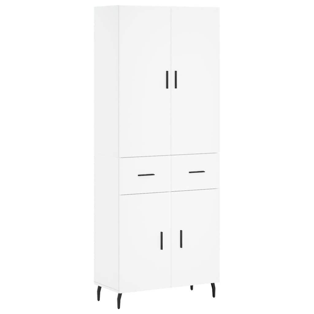 Buffet haut Blanc 69,5x34x180 cm Bois d'ingénierie - XIOS