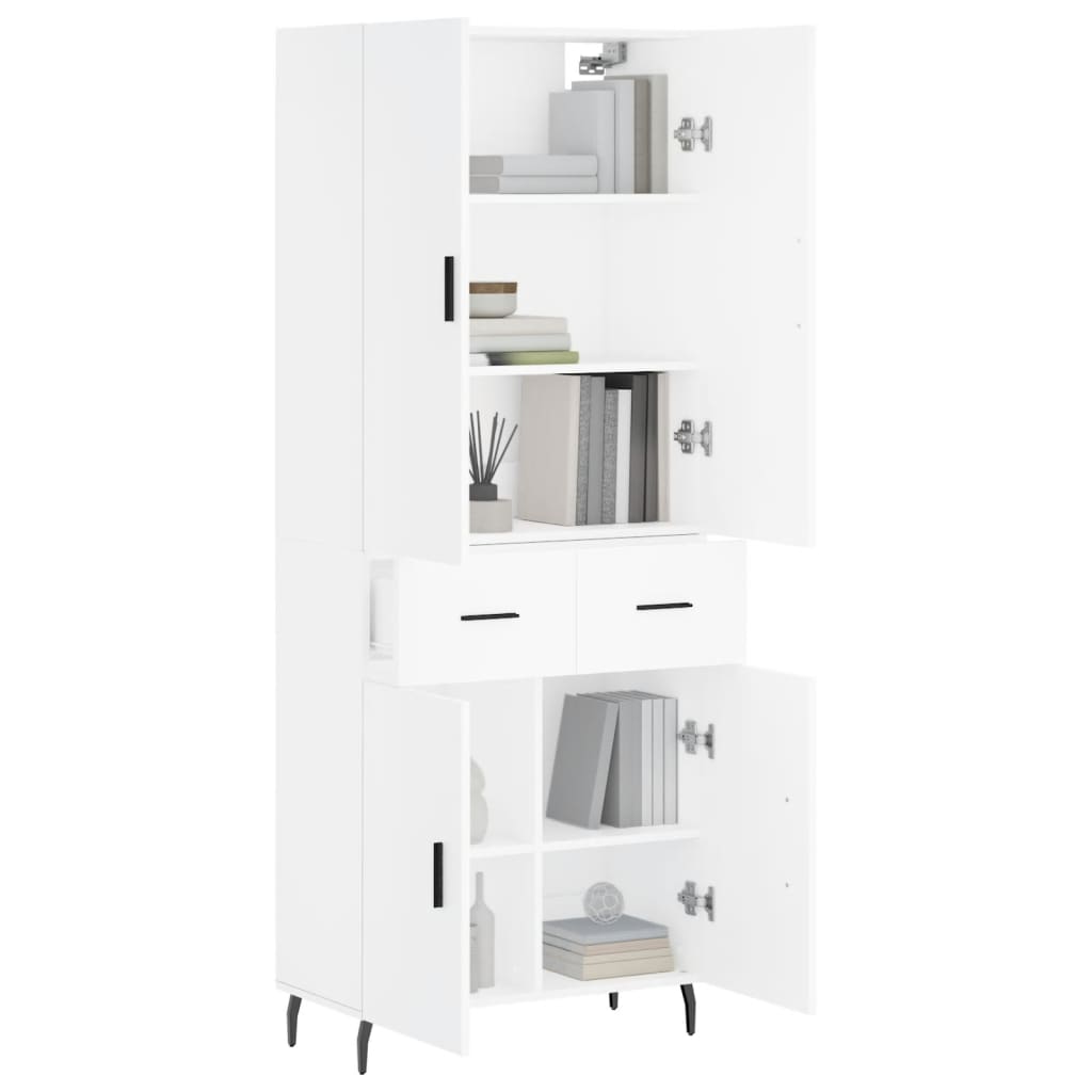 Buffet haut Blanc 69,5x34x180 cm Bois d'ingénierie - XIOS